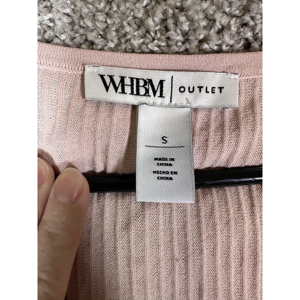 Lot Of 2 WHBM Outlet Goddess‎ Peplum Tank Top S Blue Pink V Neck Stretch Casual - Picture 6 of 8